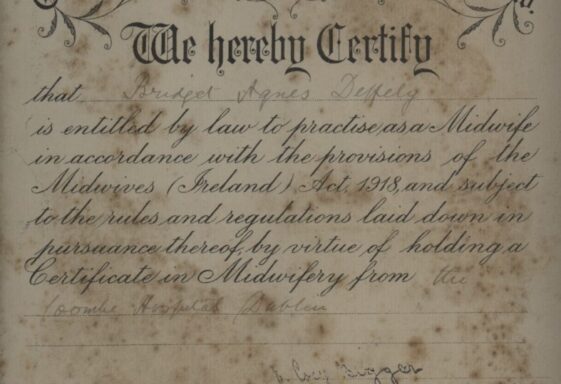 Midwife Bridget Agnes Deffley