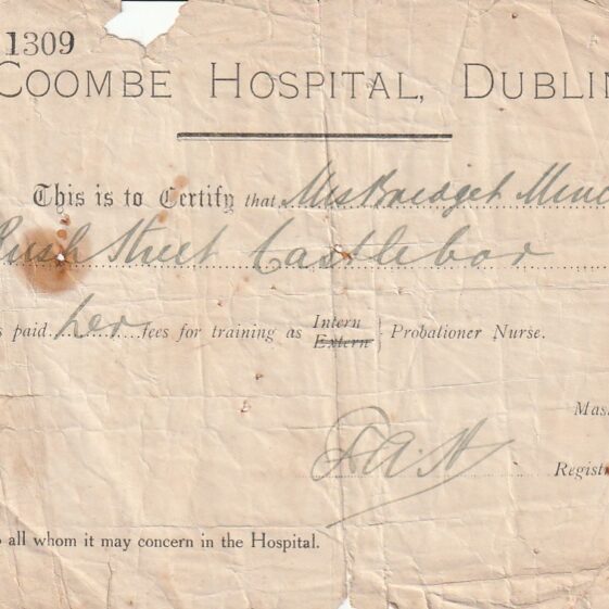 Coombe receipt