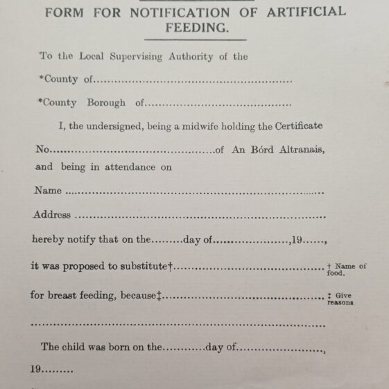 Notification form to Artifically Feed Notification form to Artificially Feed