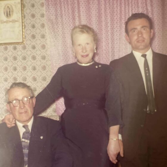 Taken in Nell's home Photo inside Nell's home
Martin Scanlon, Nell Scanlon and Martin's nephew David Laffey
