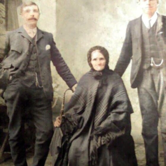 Connell Bonner (Bootmaker Stranorlor) his mother Bridget and brother William 
Bonner (Bootmaker Convoy) | Photo Credit: Cormac Bonner & Liam McGlinchey