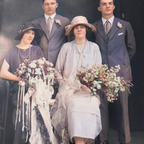 Wedding Day
David Laffey & Mary Killarney with bridesmaid Mary Ellen Donahue and Groomsman Martin Laffey | Mike Laffey