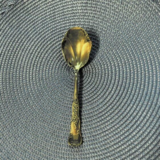 Mary Ellen Laffey (nee Mahoney) spoon from a silver set given to her by the family she worked for in New York | Mike Laffey