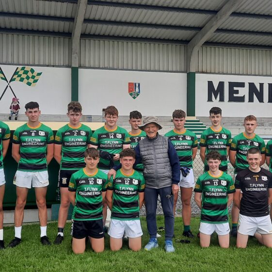 Mike Laffey with Menlough Football team September 2024 | Emma Laffey