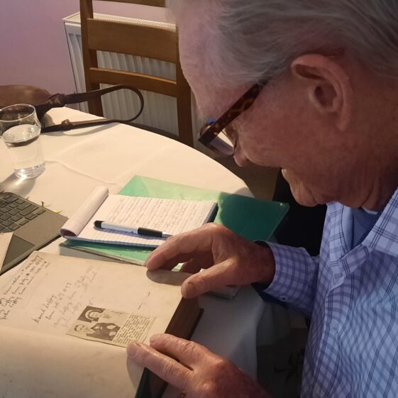 Mike Laffey reading his Grandmother's Bible  | Emma Laffey