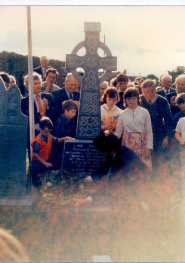 Laying of wreath on Tommy Larkin's grave | (Photos courtesy Kitty Hynes)