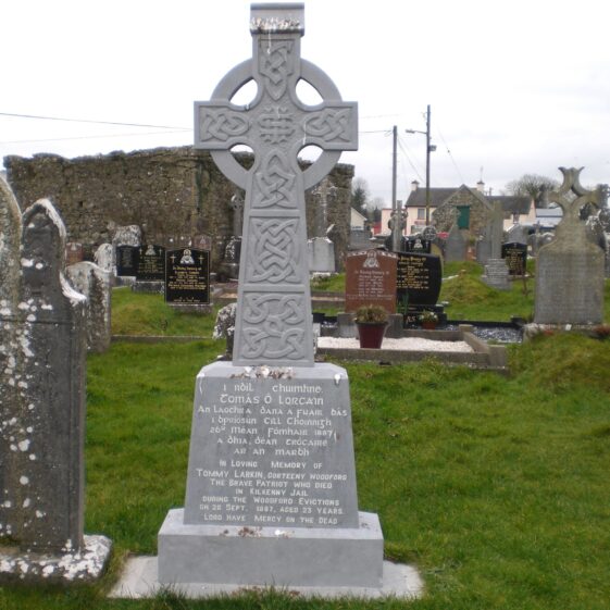 Headstone on Tommy Larkin's grave in Abbey Cemetery | F Holohan