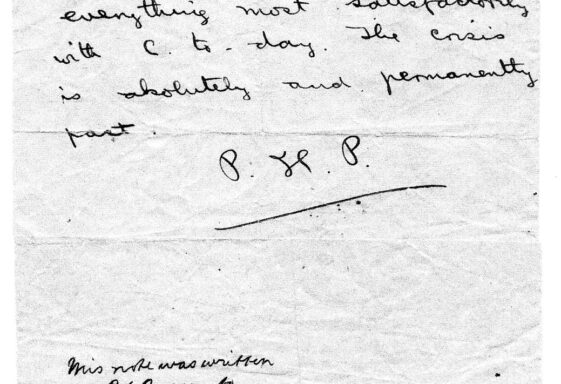 Note from P H Pearse