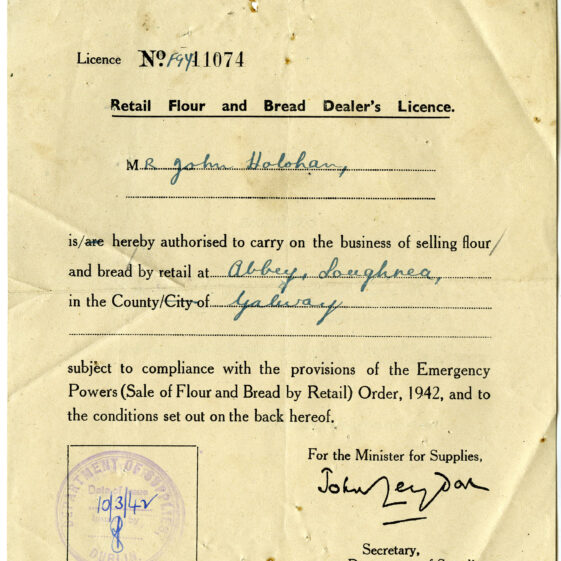 Shop Licenses and Receipts | John Holohan