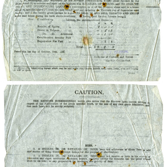Shop Licenses and Receipts
