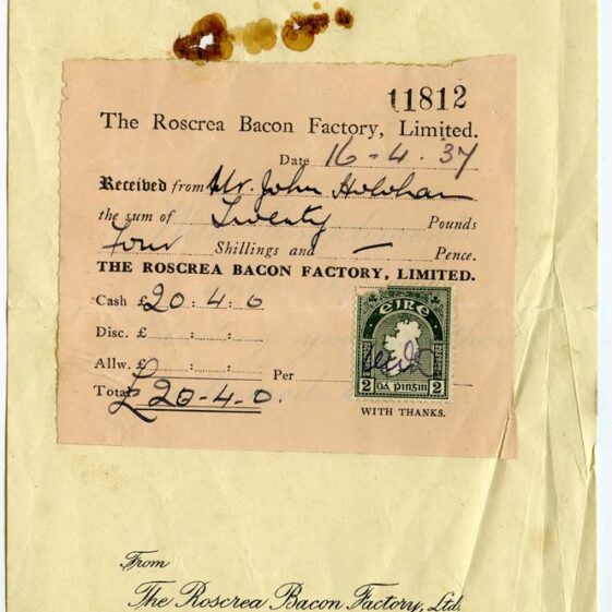Shop Licenses and Receipts