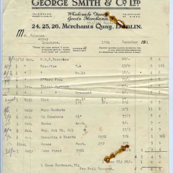 Shop Licenses and Receipts