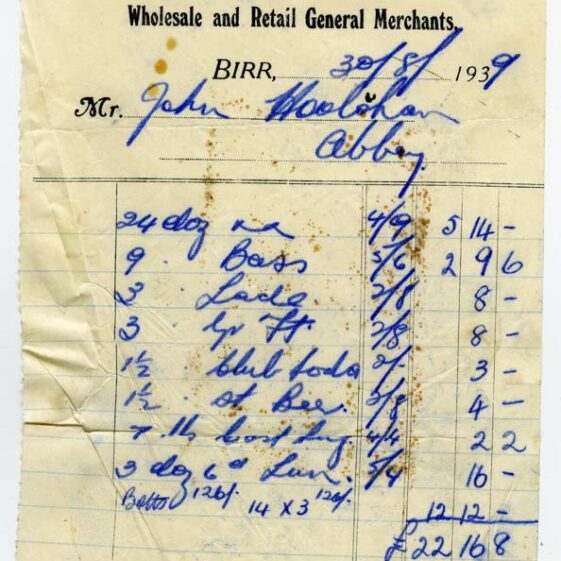 Shop Licenses and Receipts
