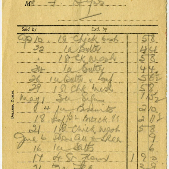 Shop Receipts