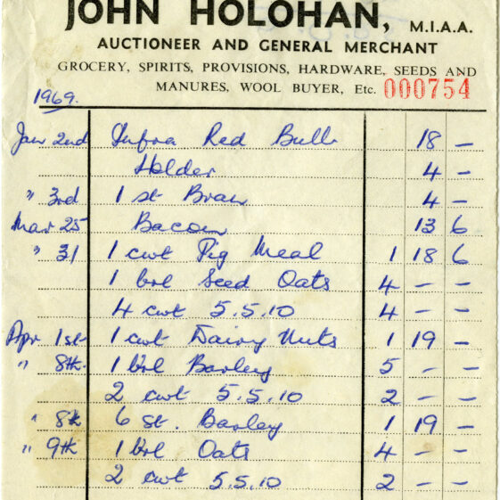Shop Receipts