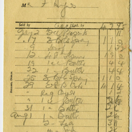 Shop Receipts
