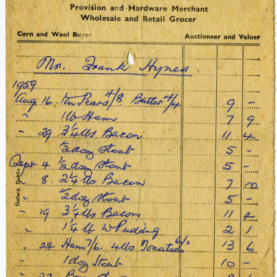 Shop Receipts