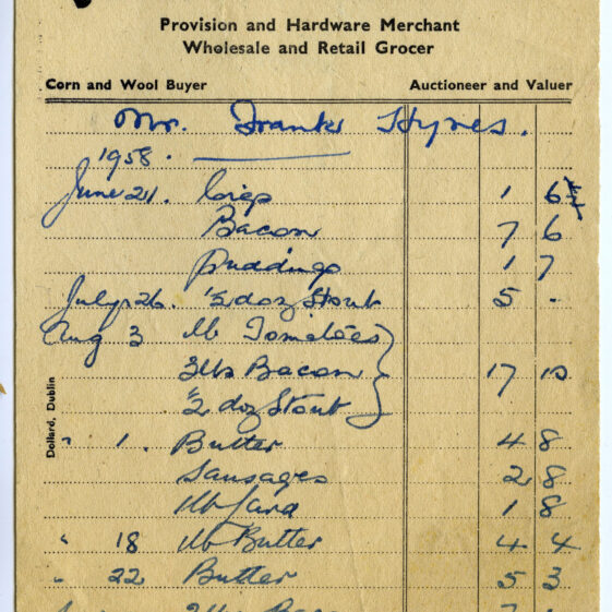 Shop Receipts