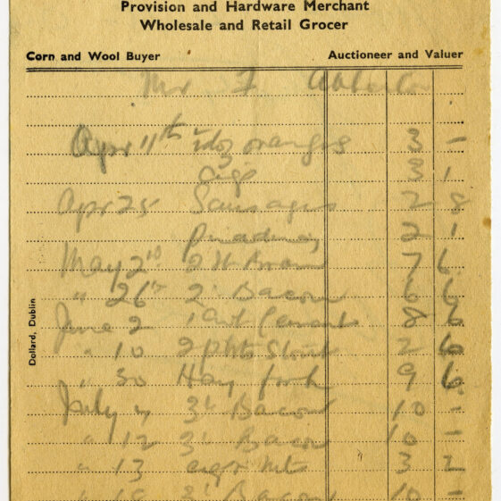 Shop Receipts