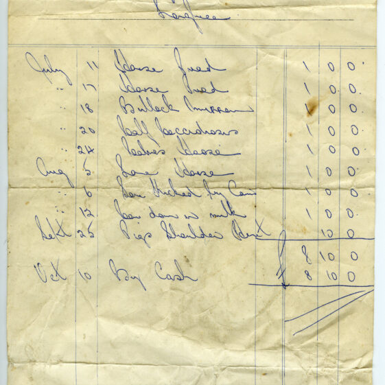 Shop Receipts