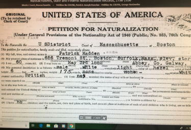 Great Uncle Patrick Madden