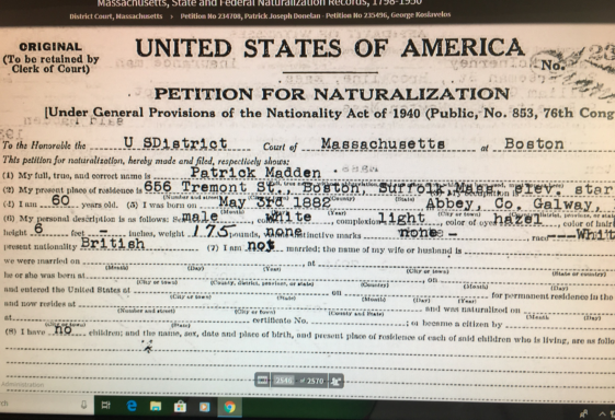 Great Uncle Patrick Madden