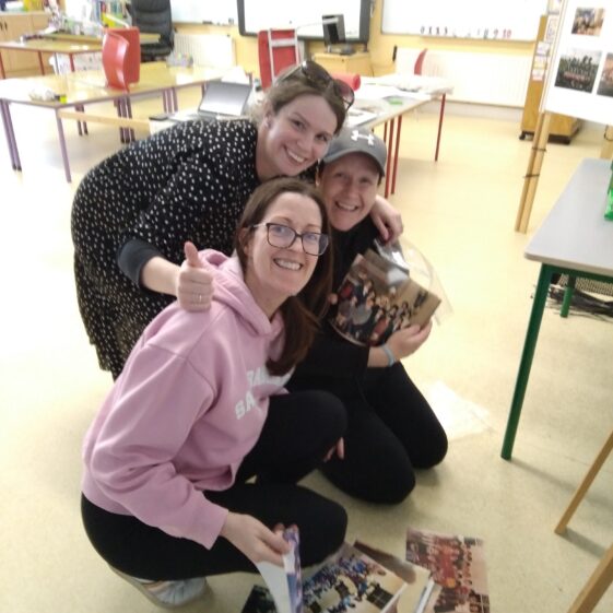 Inside, ladies at work!