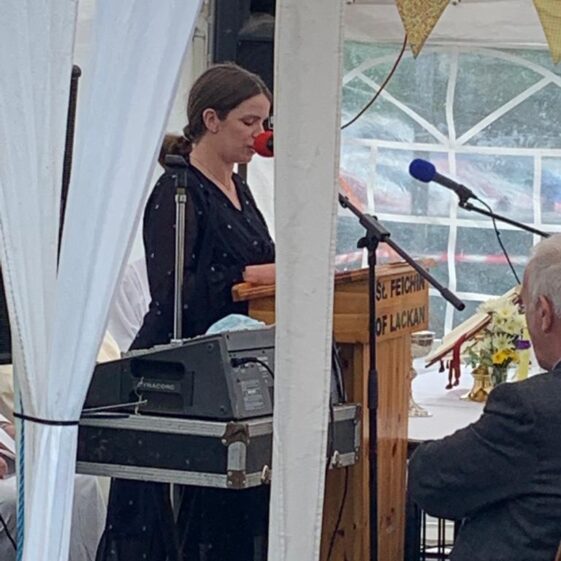 The Principal addresses the congregation