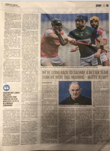 John McIntyre's report on Connacht Tribune