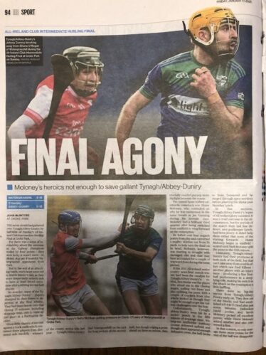 John McIntyre's report in Connacht Tribune